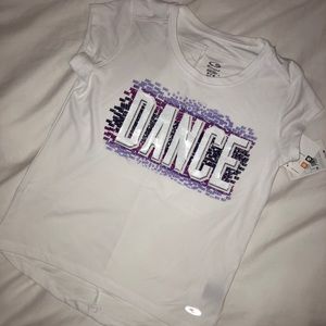 NWT “DANCE” duo dry Champion tee girls size 7-8